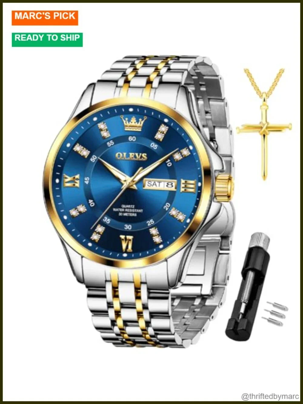 Ultra Thin 6.5mm Minimalist Dress Watch - Leather Casual Waterproof Date Watch